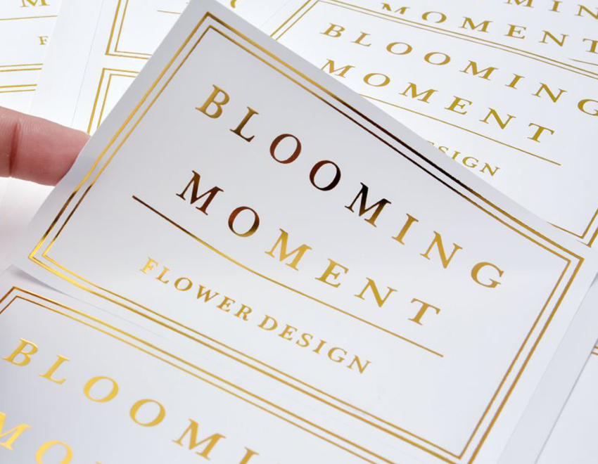 煙臺銅版紙燙金不干膠